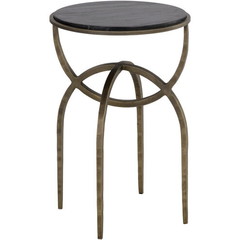 Alicent 24 X 16 inch Black Marble End Table